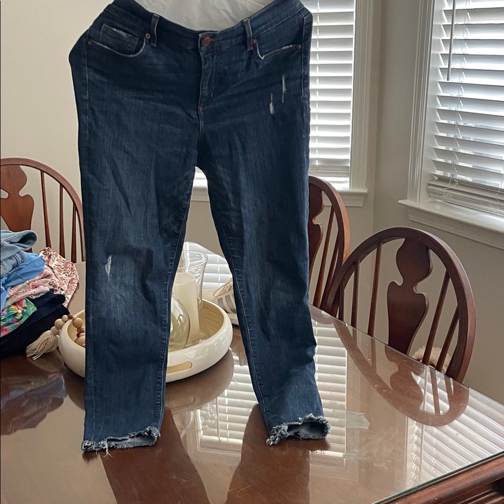LOFT Dark Blue Ankle Jeans